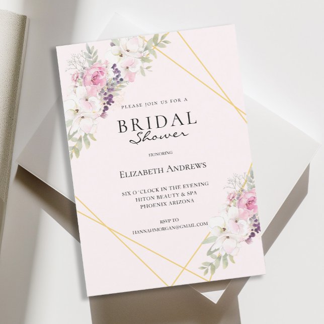 Convite Elegantes Brautparty Boho Einladung (Criador carregado)