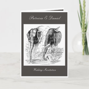 Convite Elephant Wedding