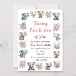 Convite Elephants & Boho Jungle Flowday