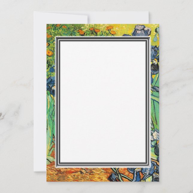 convite em branco de primavera, verão. van Gogh (Frente)