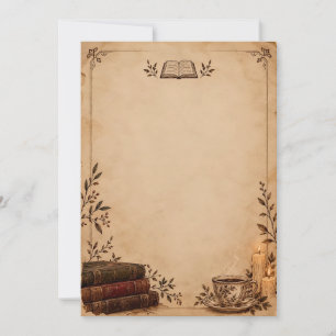 Convite em Branco para Clube do Livro de Dark Acad