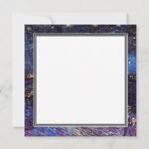 convite em branco, van Gogh noite estrelada