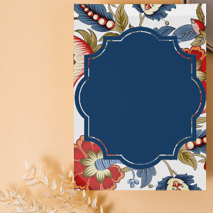 Convite em branco vermelho e azul jacobeu