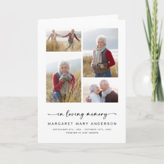 Convite Em memória de amor | Quatro Fotografias Memorial F