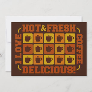 Convite em Quadrados de Café, personalizável