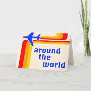 Convite em todo o mundo: faixas retrô