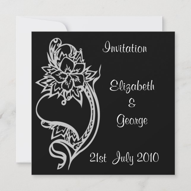 Convite embellished do coração (Frente)