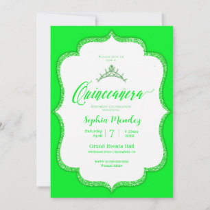 Convite Emerald Green Quinceanera