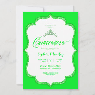 Convite Emerald Green Quinceanera