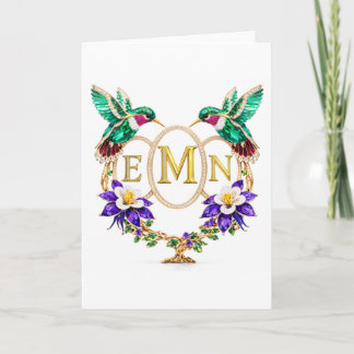 Convite EMN Hummingbird Any Letters Custom Folded Wedding