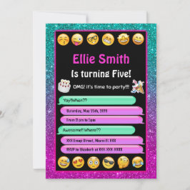 Convite Emoji Birthday Editável