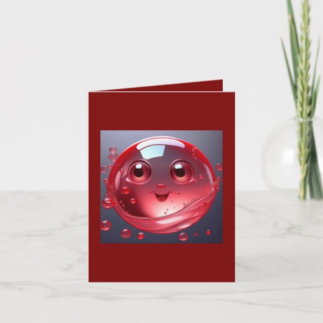 Convite Emoji (bolha de água vermelha) (Frente)