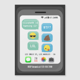 Convite Emoji Festa de aniversário