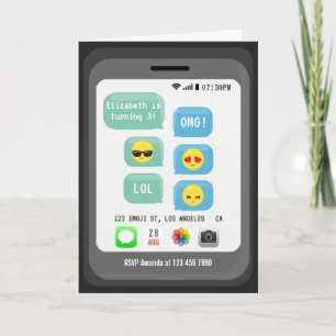 Convite Emoji Festa de aniversário