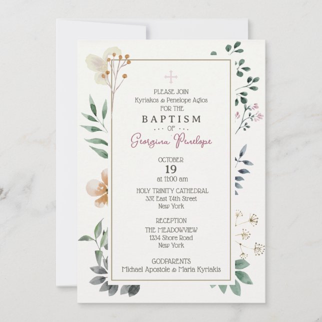 Convite emoldurado Georgina (Frente)