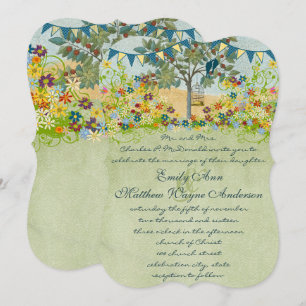 Convite Encantado Para Casamento De Aves De Ama Te