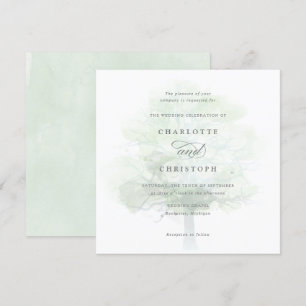 Convite enevoado do casamento da árvore