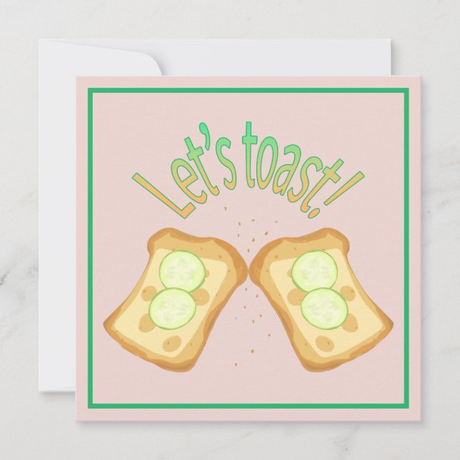 Convite engraçado às tostas (Frente)