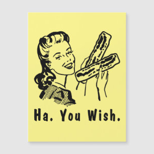 Convite Engraçado Bacon Snarky da década de 1950 Mulher Ha