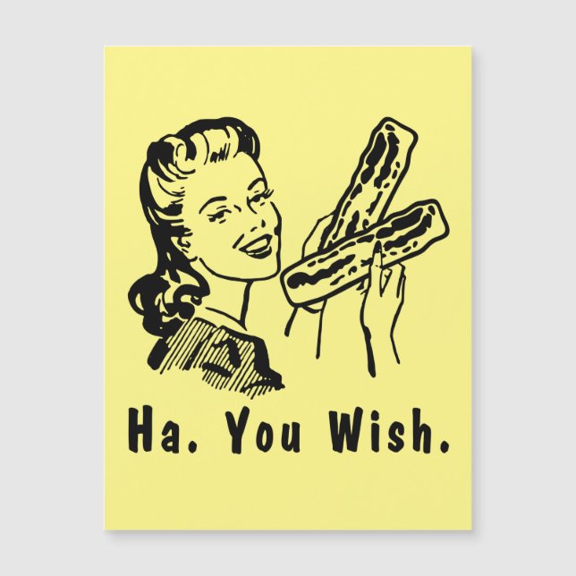 Convite Engraçado Bacon Snarky da década de 1950 Mulher Ha (Frente)