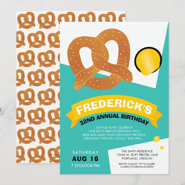 Convite Engraçado de Aniversário para Festa de Pre (Frente/Verso)