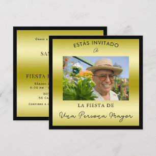 Convite engraçado de foto espanhola "Pessoas Idosa