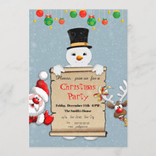 Convite engraçado do Natal para a festa de Natal