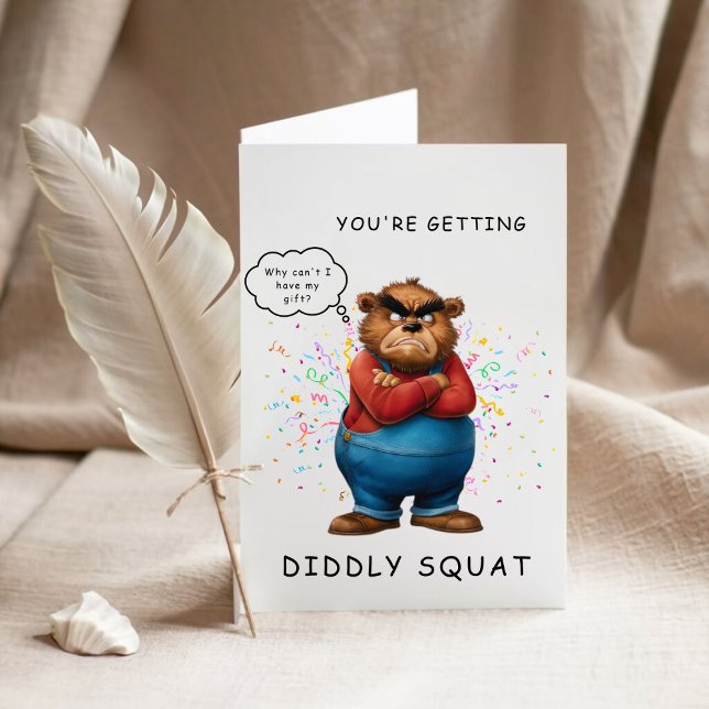 Convite Engraçado, Engraçado, Placa de Dia de os pais Humo (Bring on the laughs this Father's Day with our Diddly Squat Humor Card!)