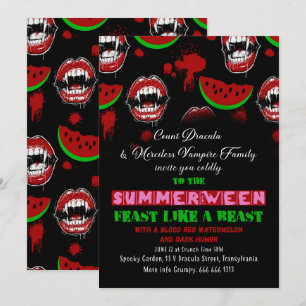 Convite engraçado para Festa de Vampiros no Summer
