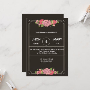 Convite Envelope Personalizado Preto Chic