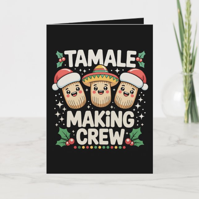 Convite Equipe de Produção de Tamales Época de Natal Natal (Frente)