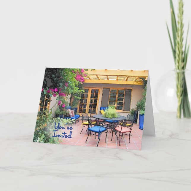 Convite Esboço do pátio do fresco do Al você é convidado (Frente)