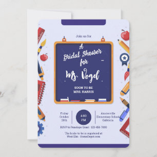 Convite Escolar Chalkbord