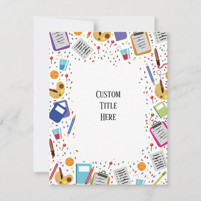 Convite Escolar Personalizado (Frente)