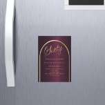 Convite Escrito de luxo para arco de ouro burgundy de 60 a<br><div class="desc">Um elegante convite de 60 anos magnético. Um fundo arrojado com um arco de ouro na frente.</div>