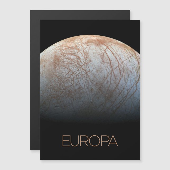 Convite Espaço Exterior, Cosmos, Sistema Solar, Lua Europa (Frente/Verso)
