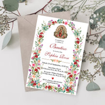 Convite Espanhol De Bautizo Batismo Floral