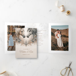 Convite especial para adição de casamento de fotos