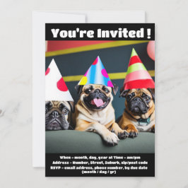 Convite especial para cães Pug