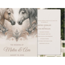 Convite Especial Para Casamento De Cavalos