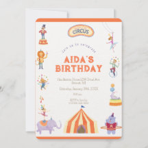 Convite Espetacular de Aniversário para Circo