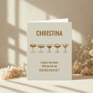 Convite Espresso Martini "Você Será Minha Porta-Voz?"