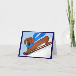 Convite Esqui de Dachshund
