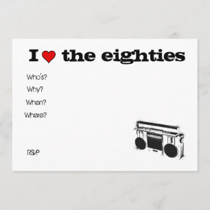 convite estéreo para anos 80