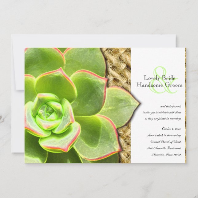 Convite estilizado do casamento da galinha e da (Frente)