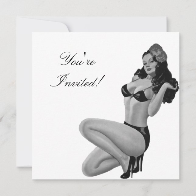 Convite Estilo Preto e Branco Rapariga 20 (Frente)