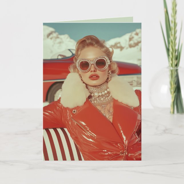 Convite Estilo retrógrado de inverno na configuração alpin (Frente)