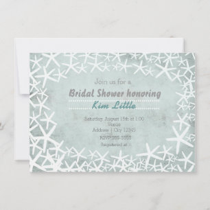 Convite Estrela do Mar Praia Vintage Giz de Lousa