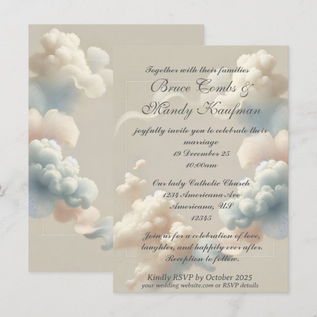 Convite Éteria Feliz (sem folha metálica) (Frente/Verso)