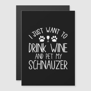 Convite eu só quero beber vinho e acariciar meu schnauzer